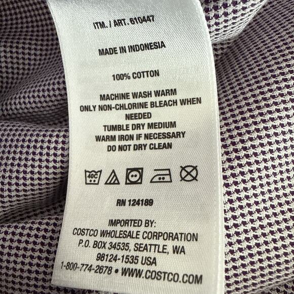 Kirkland Men's 34/35 Button Down Long Sleeve Dress Shirt Office Timeless Preppy - Picture 6 of 8